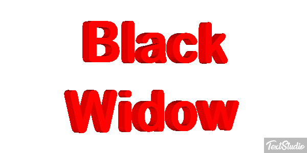 Black Widow Efecto de texto