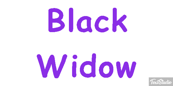 Black Widow Efecto de texto