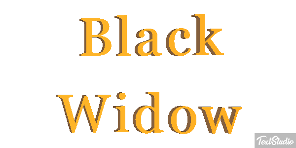 Black Widow Efecto de texto