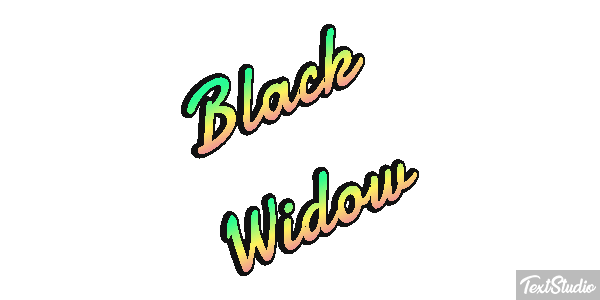 Black Widow Efecto de texto
