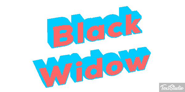 Black Widow Efecto de texto
