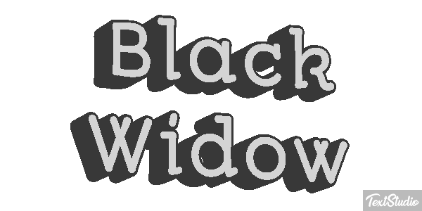 Black Widow Efecto de texto