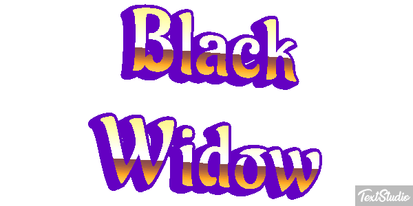 Black Widow Efecto de texto