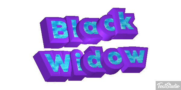Black Widow Efecto de texto