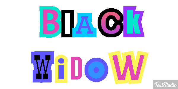 Black Widow Efecto de texto