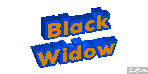 Black Widow Efecto de texto
