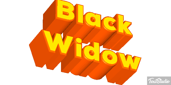 Black Widow Efecto de texto
