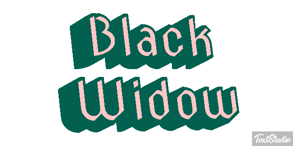 Black Widow Efecto de texto