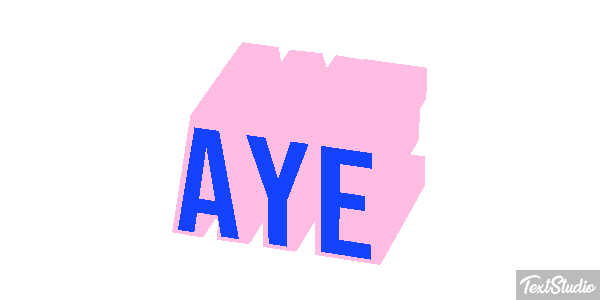 Aye Текстовый эффект