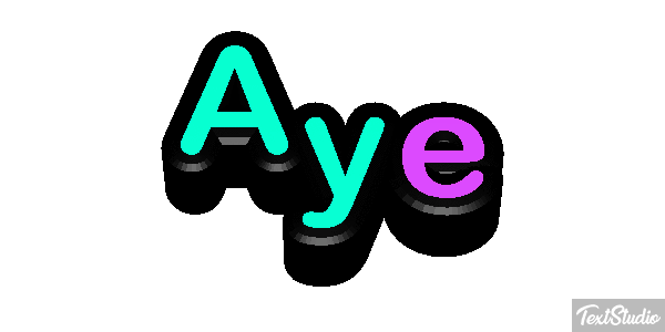 Aye Текстовый эффект