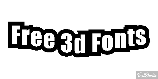 Free 3d Fonts Efekt tekstowy