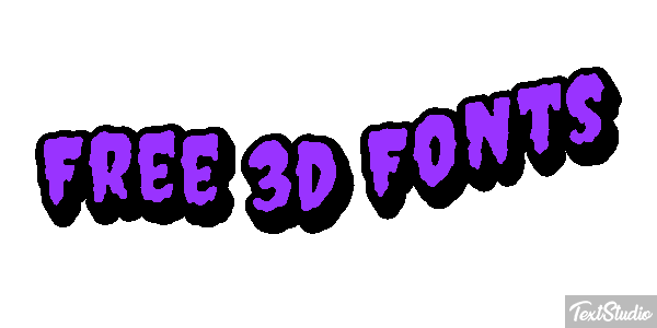 Free 3d Fonts Efekt tekstowy
