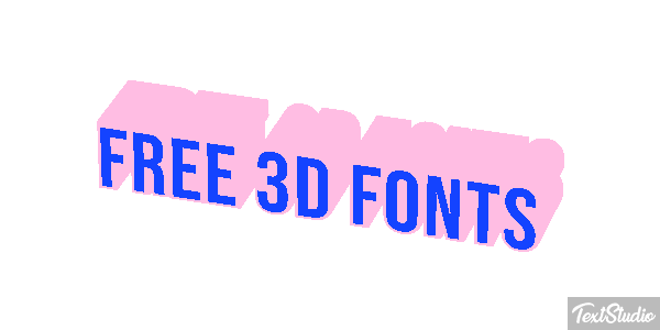 Free 3d Fonts Efekt tekstowy