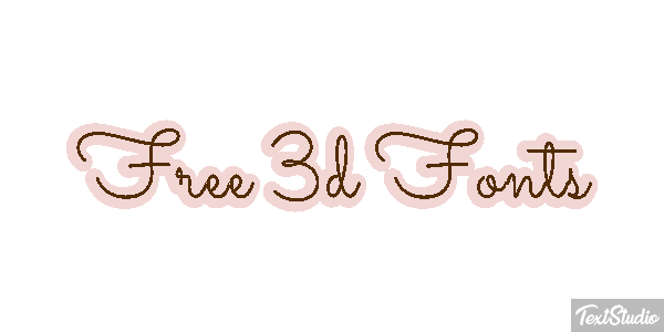 Free 3d Fonts Efekt tekstowy