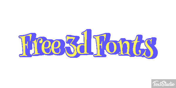 Free 3d Fonts Efekt tekstowy
