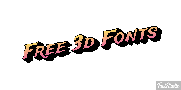 Free 3d Fonts Efekt tekstowy