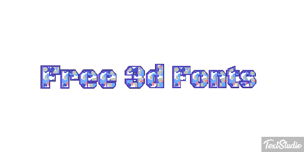 Free 3d Fonts Efekt tekstowy