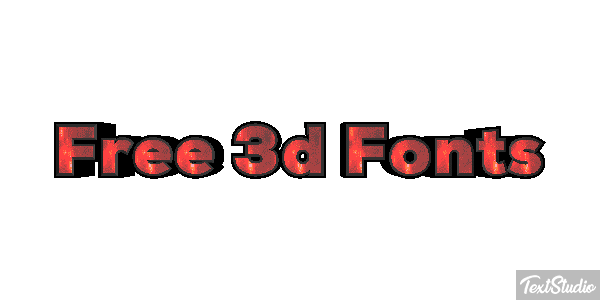 Free 3d Fonts Efekt tekstowy