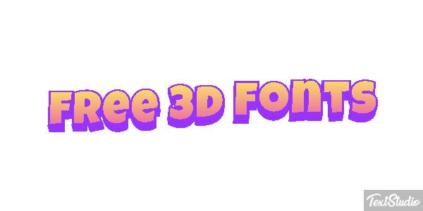 Free 3d Fonts Efekt tekstowy