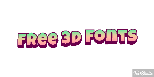 Free 3d Fonts Efekt tekstowy