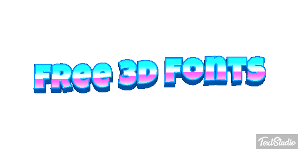 Free 3d Fonts Efekt tekstowy