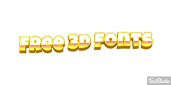 Free 3d Fonts Efekt tekstowy