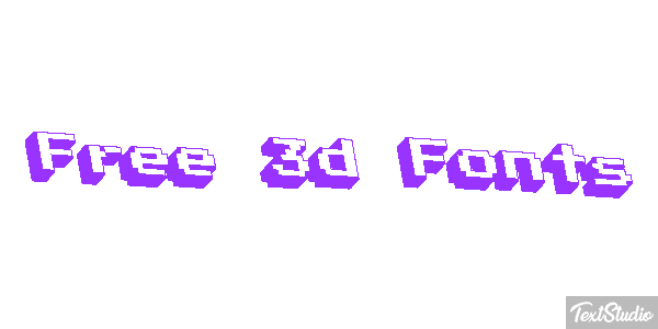 Free 3d Fonts Efekt tekstowy