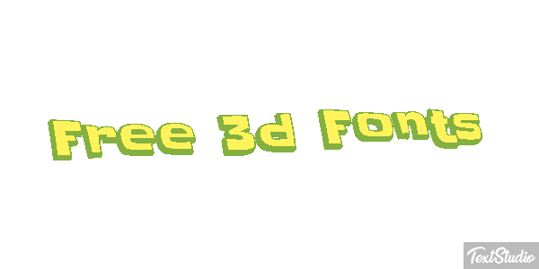Free 3d Fonts Efekt tekstowy