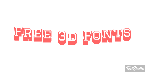 Free 3d Fonts Efekt tekstowy
