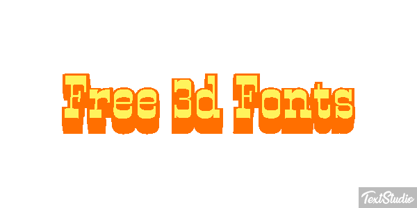 Free 3d Fonts Efekt tekstowy