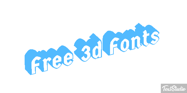 Free 3d Fonts Efekt tekstowy