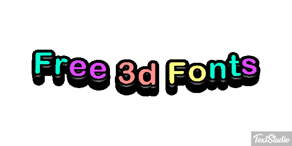 Free 3d Fonts Efekt tekstowy