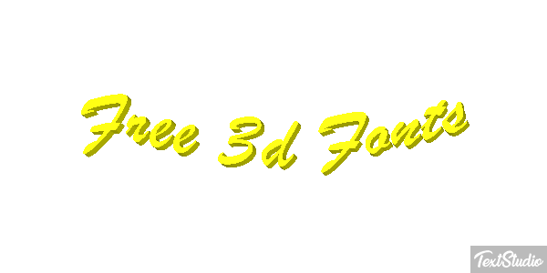 Free 3d Fonts Efekt tekstowy