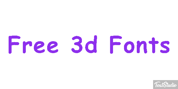 Free 3d Fonts Efekt tekstowy