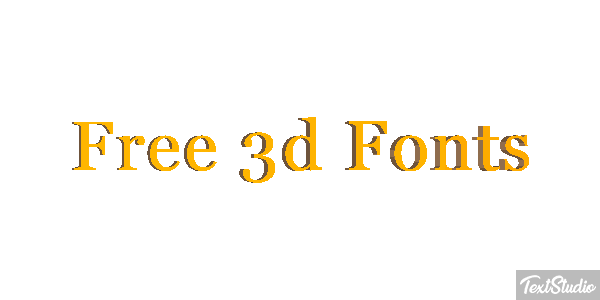 Free 3d Fonts Efekt tekstowy