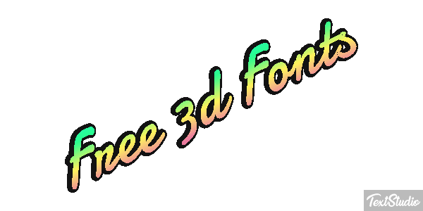 Free 3d Fonts Efekt tekstowy