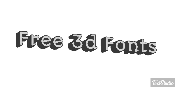 Free 3d Fonts Efekt tekstowy