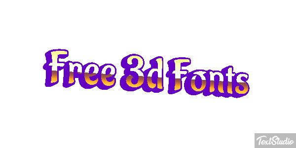 Free 3d Fonts Efekt tekstowy