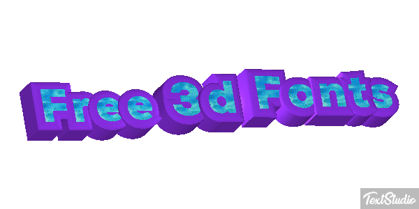 Free 3d Fonts Efekt tekstowy