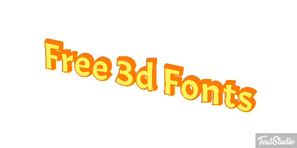Free 3d Fonts Efekt tekstowy