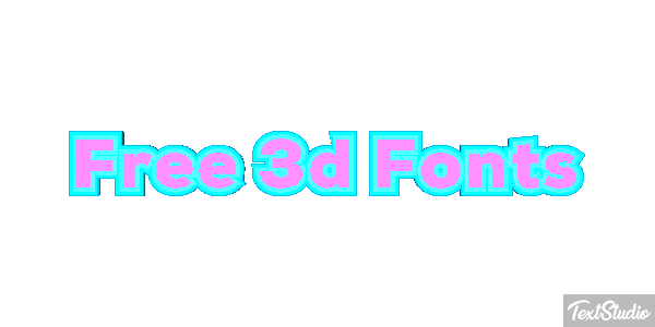 Free 3d Fonts Efekt tekstowy