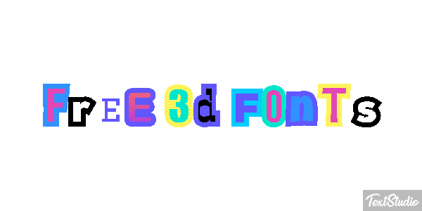 Free 3d Fonts Efekt tekstowy