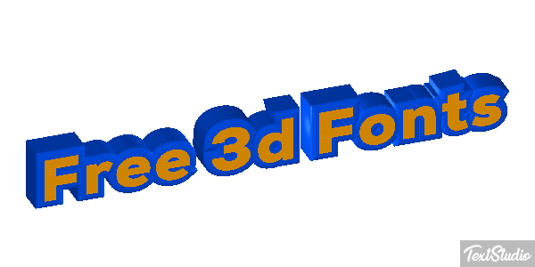 Free 3d Fonts Efekt tekstowy