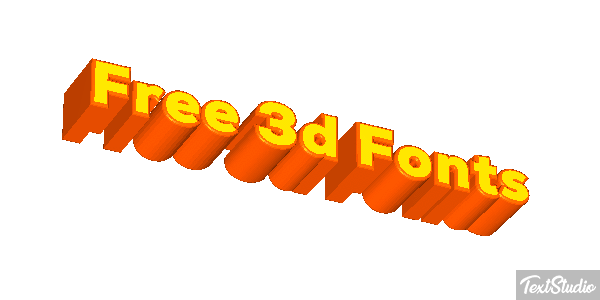 Free 3d Fonts Efekt tekstowy