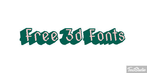 Free 3d Fonts Efekt tekstowy