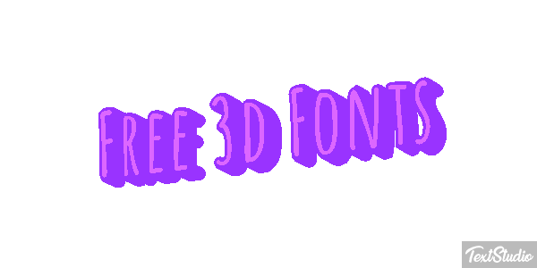 Free 3d Fonts Efekt tekstowy