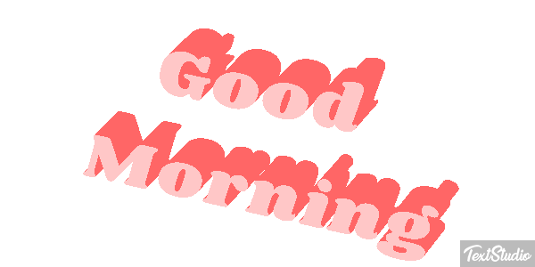 Good Morning Text effect