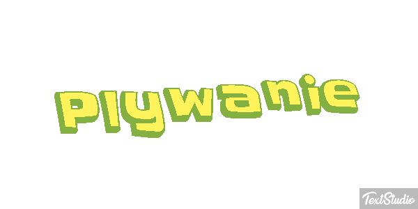 Pływanie Efekt tekstowy