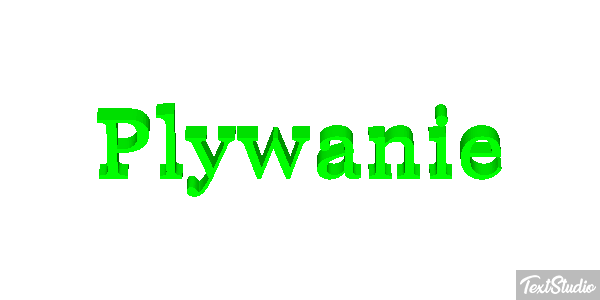 Pływanie Efekt tekstowy