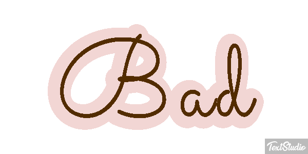Bad Text effect